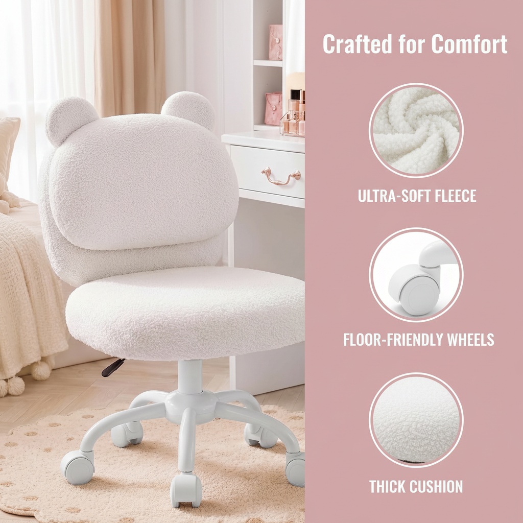 Krzesło do toaletki, urocze kr – Office Furniture Hon recenzja i cena