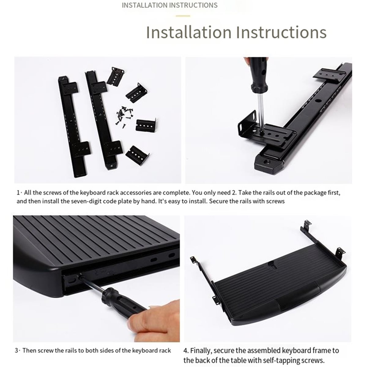 Szyna ślizgowa pod biurko na k – Keyboard Drawer Under recenzja i cena
